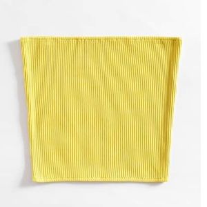 SHEIN Yellow Bandeau Top